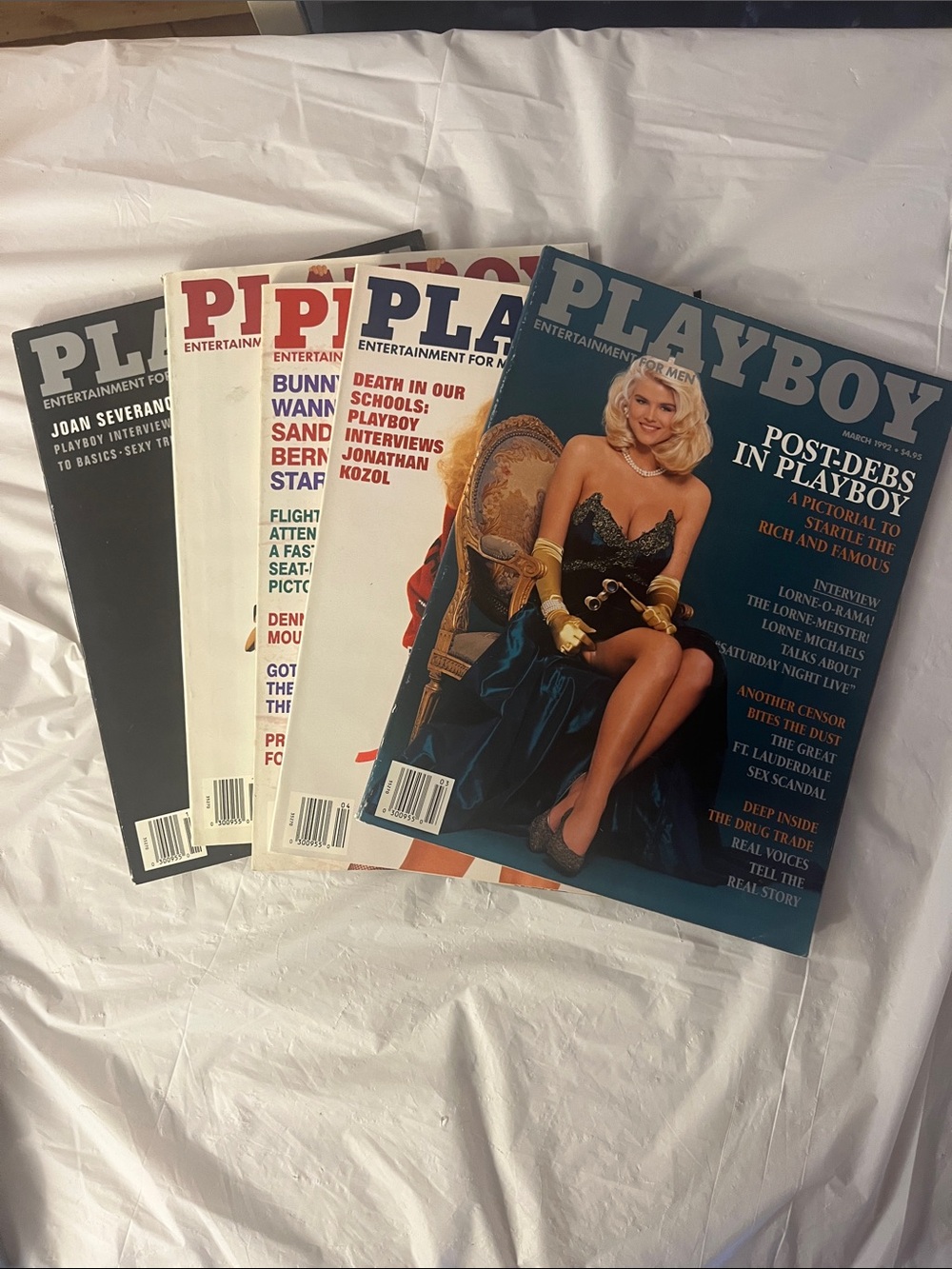 Vintage PLAYBOY Lot of 5 Magazines 1992